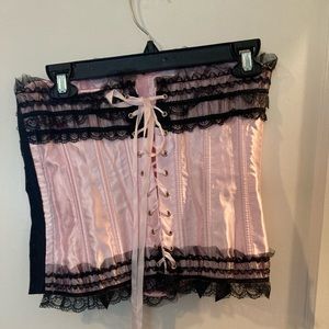 Adore Me pink corset and accessory